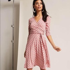 ETA Mauve Polka Dot Wrap Dress